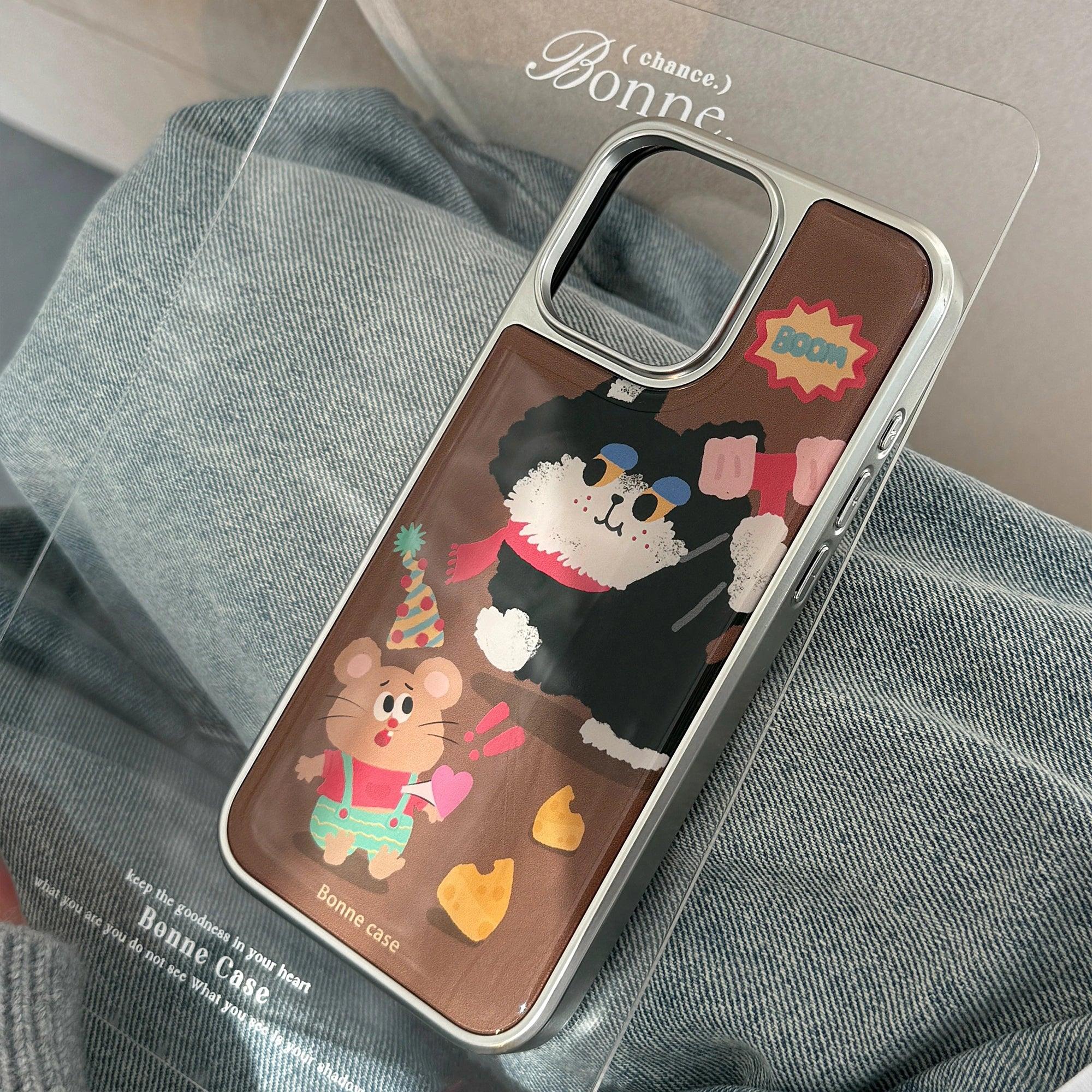 Black Cat Whack-a-Mouse - iPhone Case